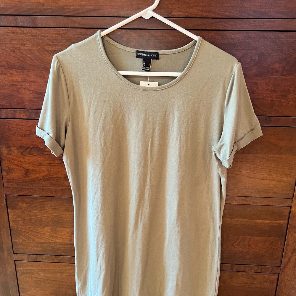 Streetwear Society | Olive Green | T-shirt Dress